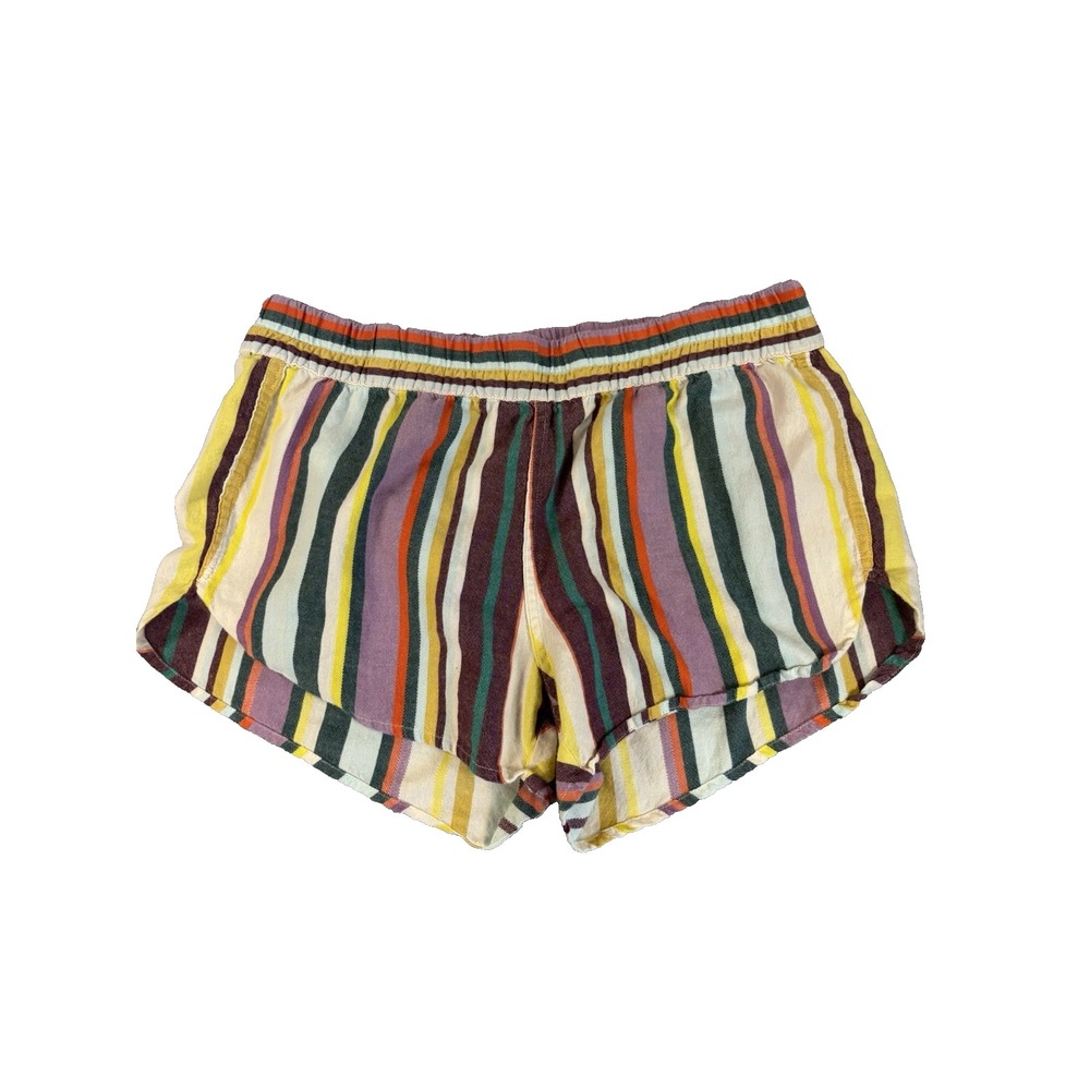 Kavu Aberdeen Shorts Women's XL Striped Cotton Pull On Gorpcore Coastal Hiking